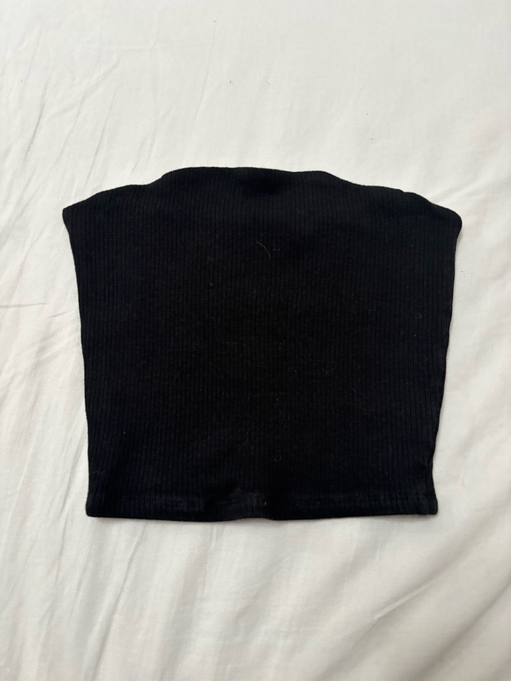 Garage Black Ribbed Tube Top